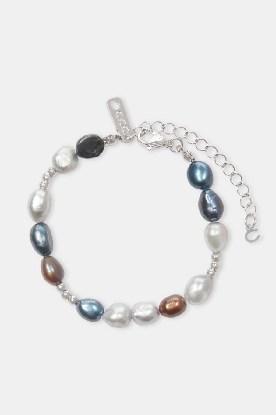 Pearl Necklaces & Bracelets | cernucci Pearl Necklaces & Bracelets Multi Colour Baroque Freshwater Pearl Bead Bracelet - White