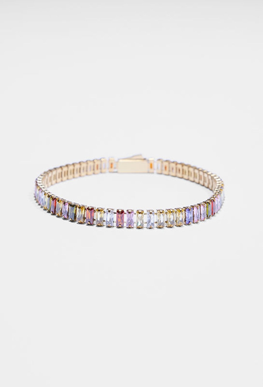 Bracelets & Bangles | JWL-BRA Bracelets & Bangles 5Mm Tonal Baguette Tennis Bracelet - Gold