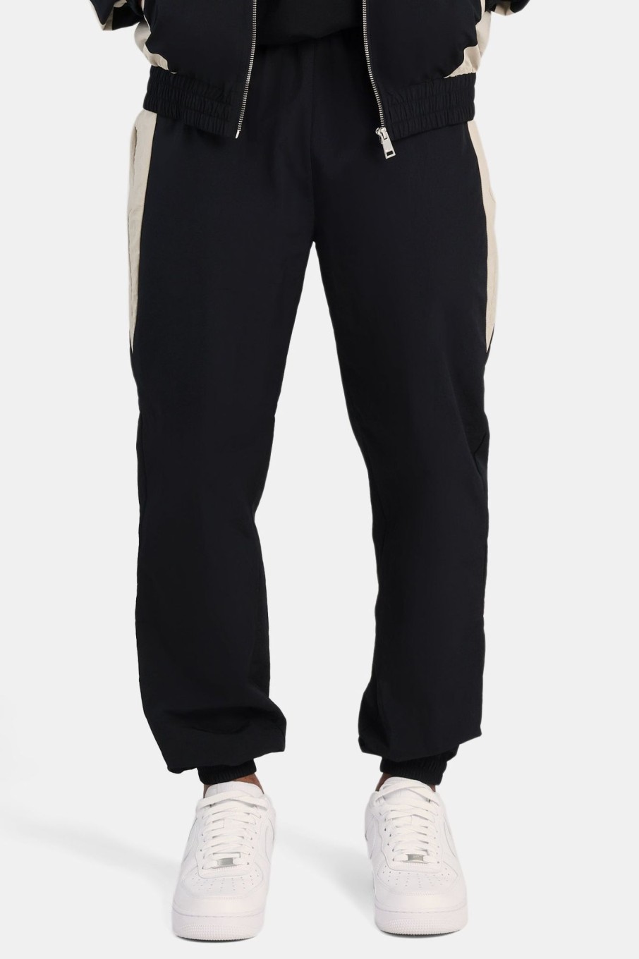 Trousers & Joggers | CLO-BOT-TRO Trousers & Joggers Nylon Panelled Track Joggers - Black