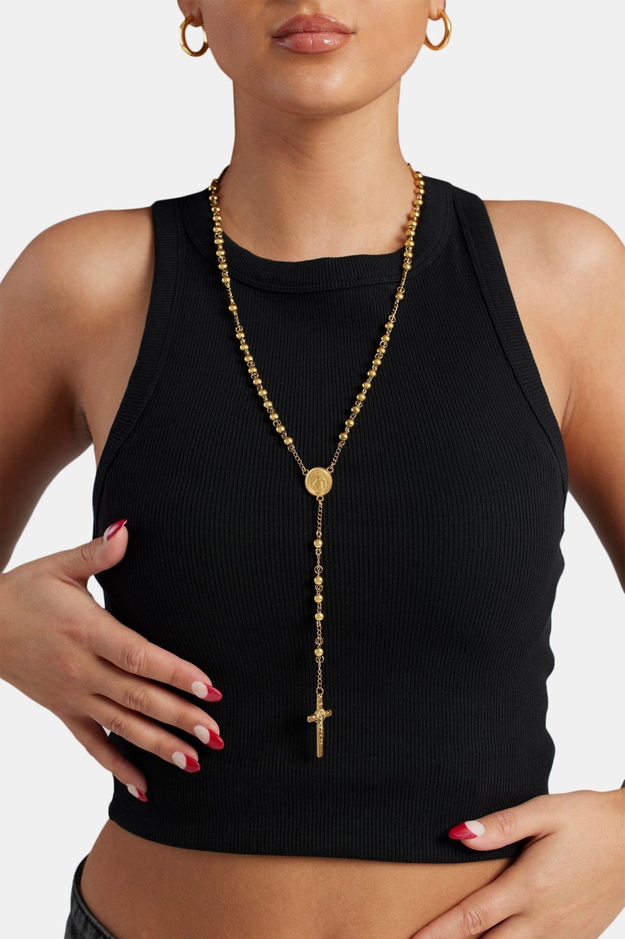 Necklaces | JWL-NECK Necklaces 7Mm Cross Drop Necklace