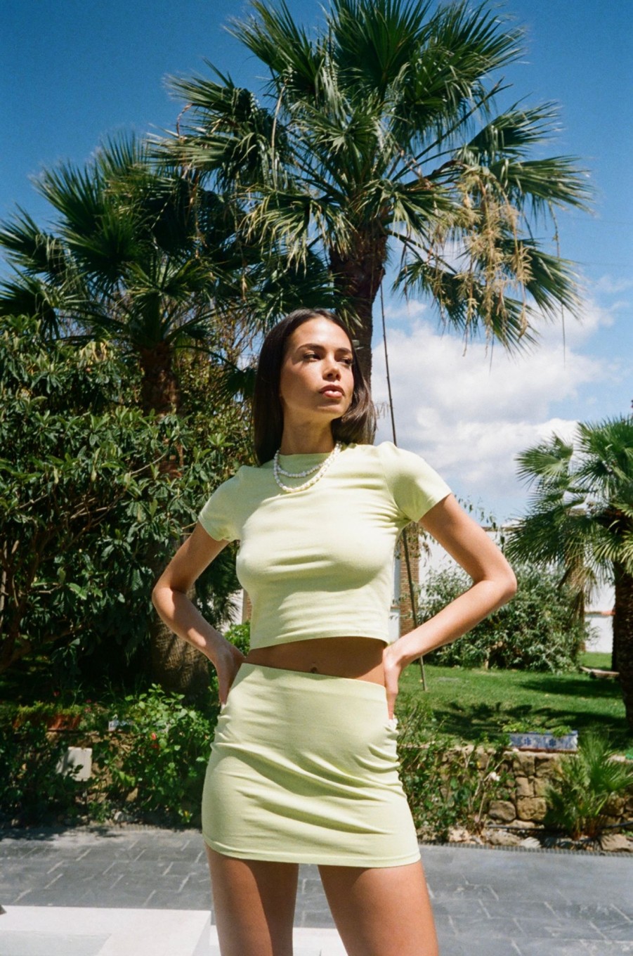 T-Shirts & Tops | CLO-TOP-CROP T-Shirts & Tops Paraiso Short Sleeve Top - Lime