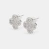 Iced Jewellery | JWL-EAR Iced Jewellery Womens Iced Motif Stud Earrings - White