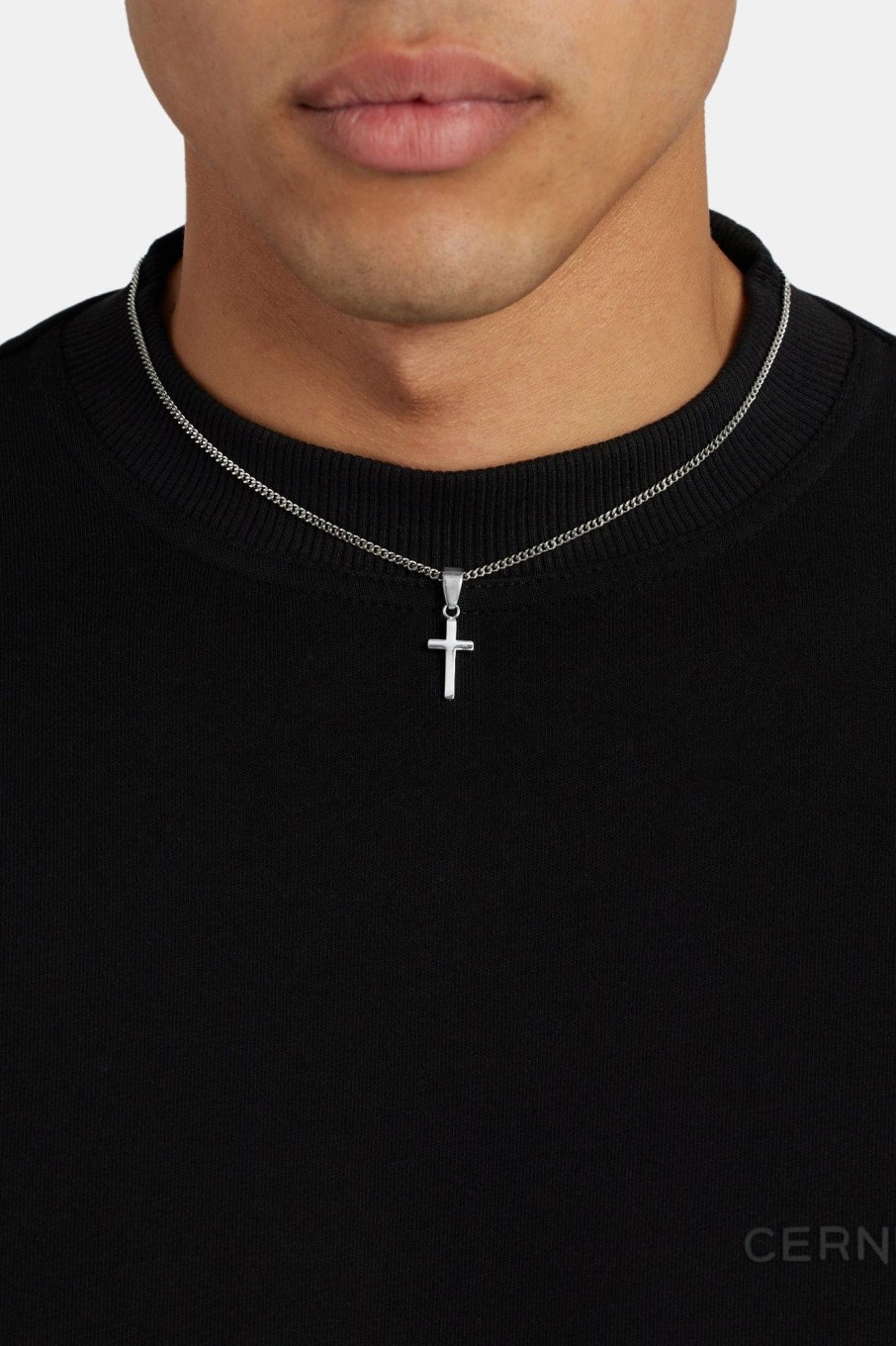 Cross Jewellery | cernucci Cross Jewellery 18Mm Micro Polished Cross Pendant