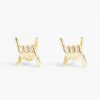 Earrings | JWL-EAR Earrings Barbed Wire Stud Earrings - Gold