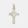 Pendants | cernucci Pendants 40Mm Baguette Cz Heart Cross Pendant