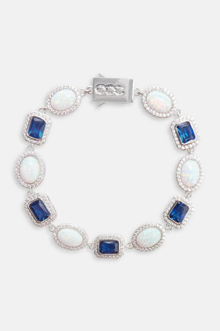 Iced Jewellery | cernucci Iced Jewellery Opal U0026 Blue Gemstone Bracelet - White