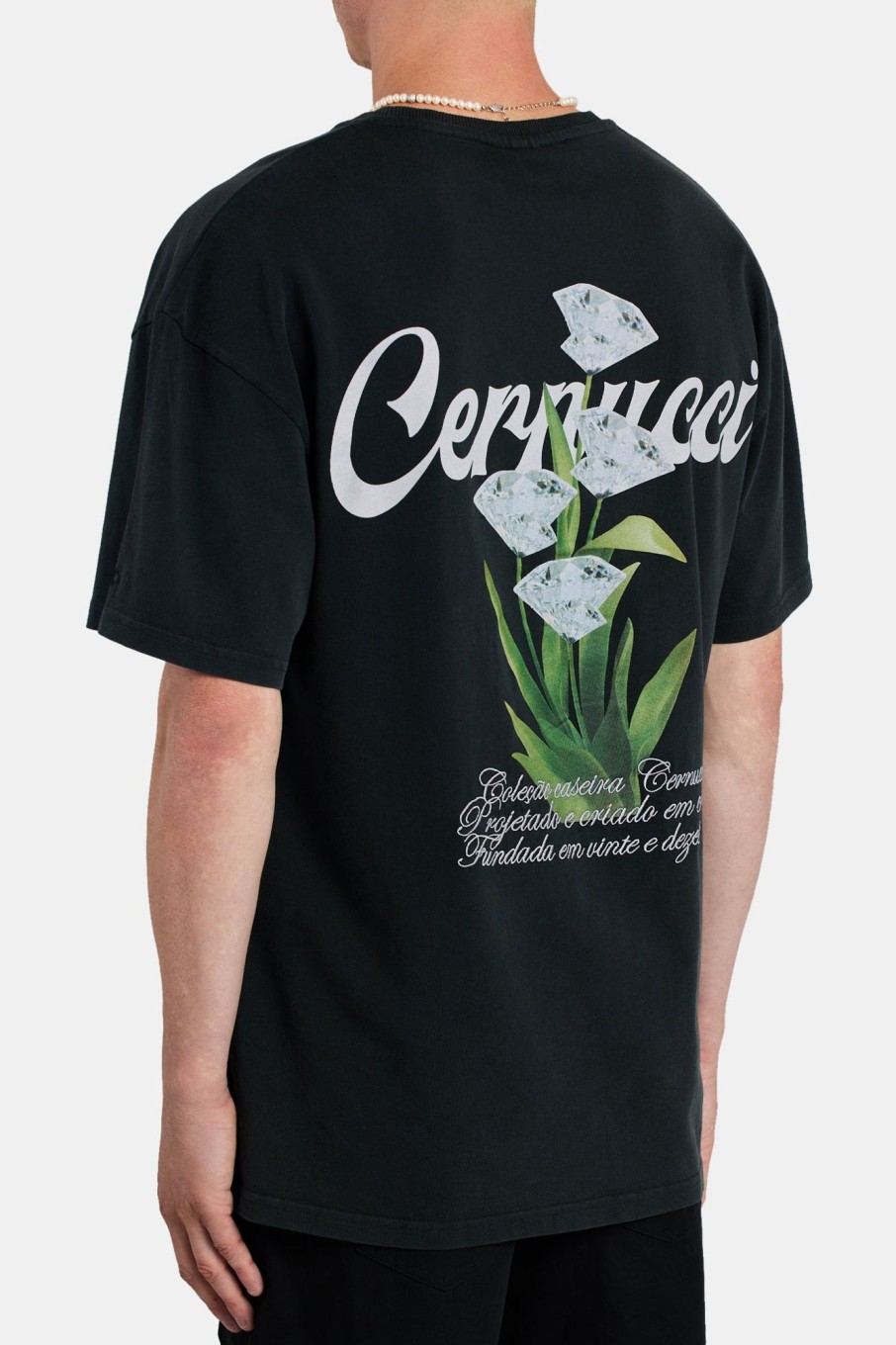 T-Shirts & Vests | cernucci T-Shirts & Vests Iced Floral Washed T-Shirt - Vintage Wash