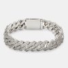 Iced Jewellery | JWL-BRA Iced Jewellery 14Mm Iced Prong Link Bracelet