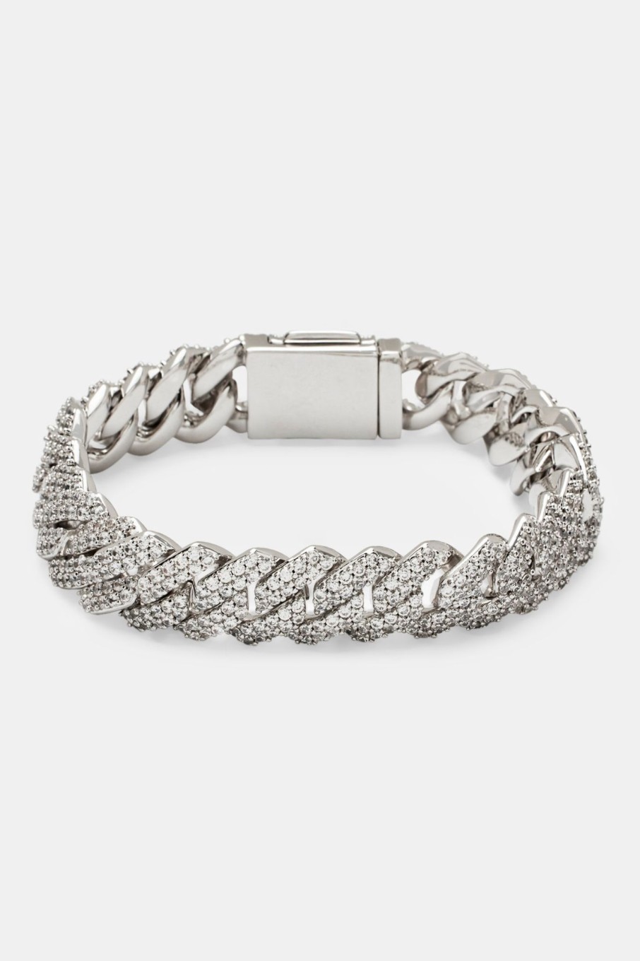 Iced Jewellery | JWL-BRA Iced Jewellery 14Mm Iced Prong Link Bracelet