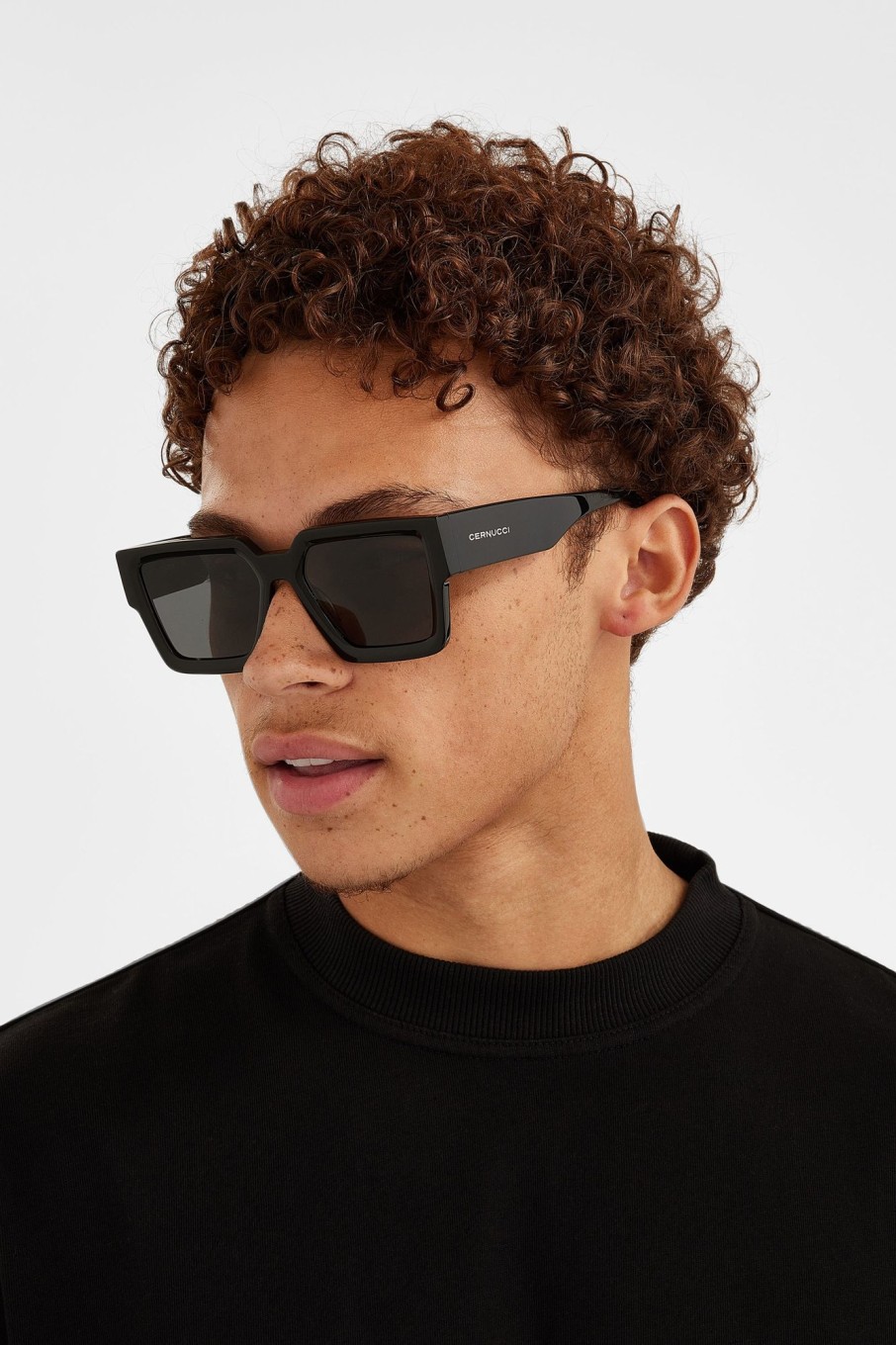 Accessories | CLO-ACC Accessories Oversized Thick Frame Acetate Sunglasses - Black