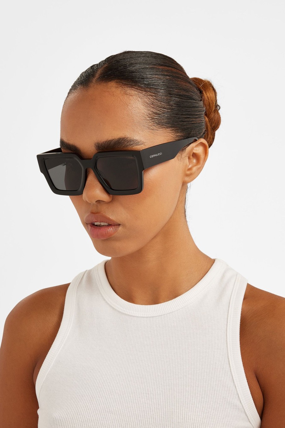 Accessories | CLO-ACC Accessories Oversized Thick Frame Acetate Sunglasses - Black