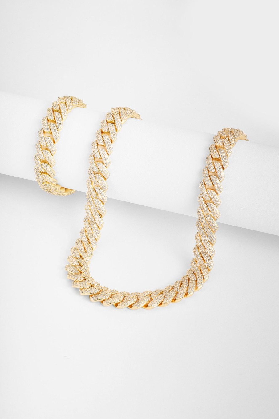 Jewellery Sets | cernucci Jewellery Sets 14Mm Prong Link Chain + Bracelet Bundle - Gold