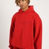 Hoodies & Sweatshirts | cernucci Hoodies & Sweatshirts Cernucci Embroidered Hoodie - Red