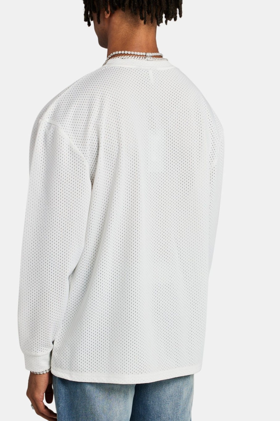 T-Shirts & Vests | cernucci T-Shirts & Vests Ccc Mesh Long Sleeve Varsity Top - White