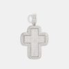 Pendants | JWL-PEND Pendants Large 70Mm Iced Cz Baguette Cross Pendant