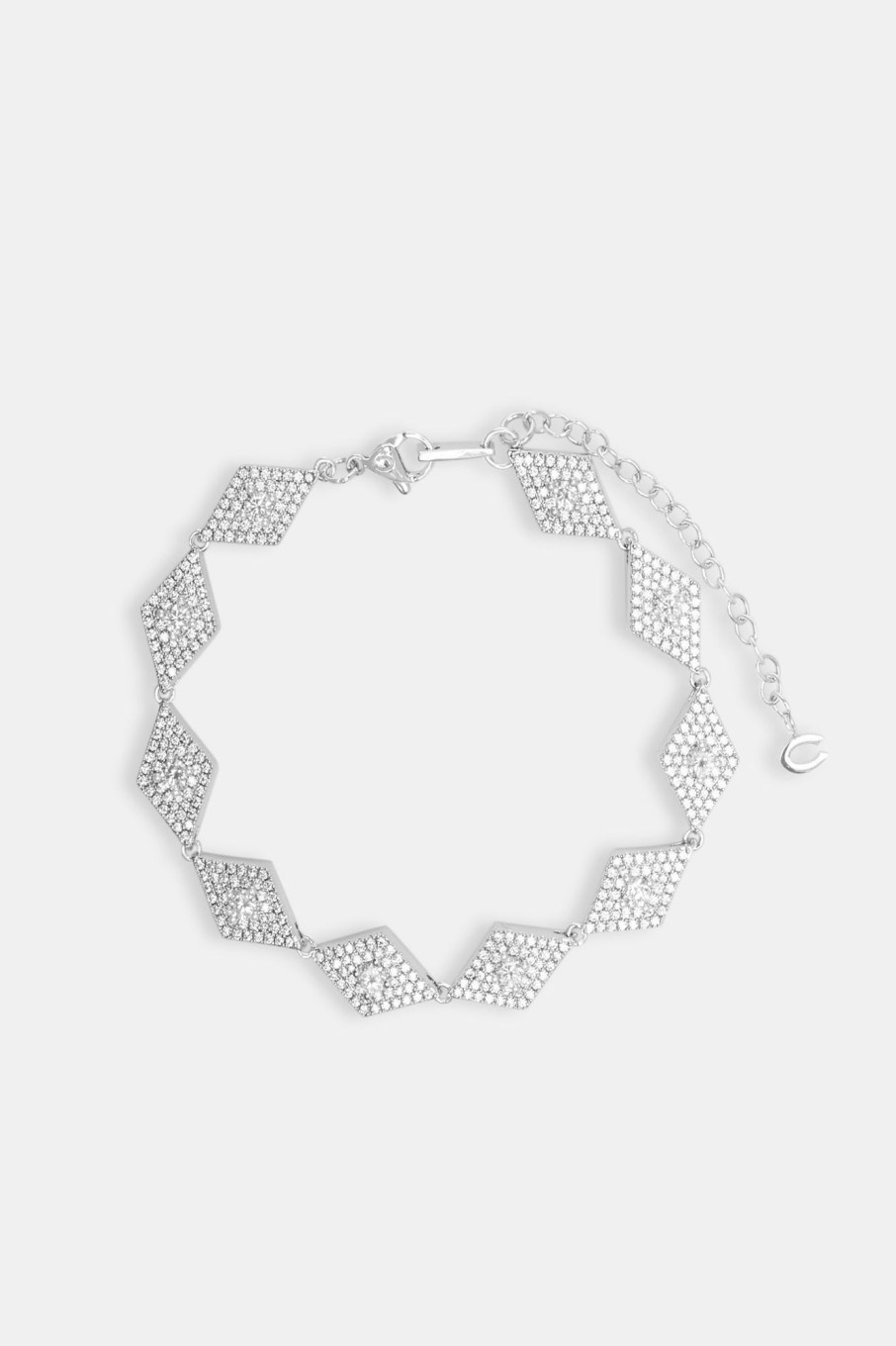 Bracelets & Bangles | cernucci Bracelets & Bangles Iced Rhombus Tennis Bracelet - White 10Mm