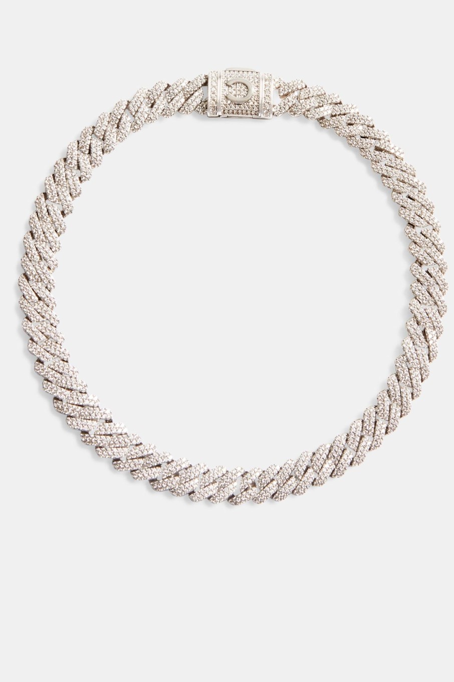 Iced Jewellery | JWL-CHN Iced Jewellery Womens 10Mm Iced Prong Cuban Choker