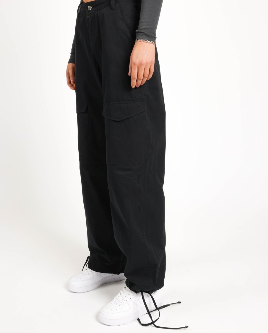 Trousers & Joggers | CLO-BOT-TRO Trousers & Joggers Woven Cargo Trouser - Black