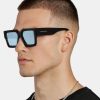 Accessories | CLO-ACC Accessories Oversized Thick Frame Blue Acetate Sunglasses - Black