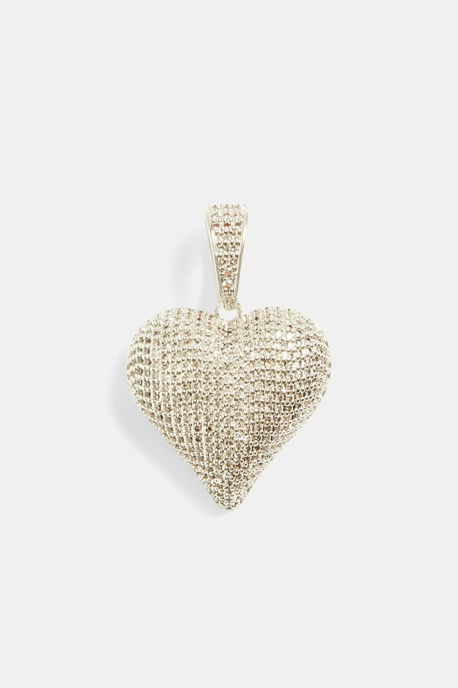 Pendants | cernucci Pendants 28Mm Iced Cz Pave Heart Pendant