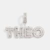 Custom Jewellery | JWL-CUST Custom Jewellery 60Mm Iced Baguette Name Pendant