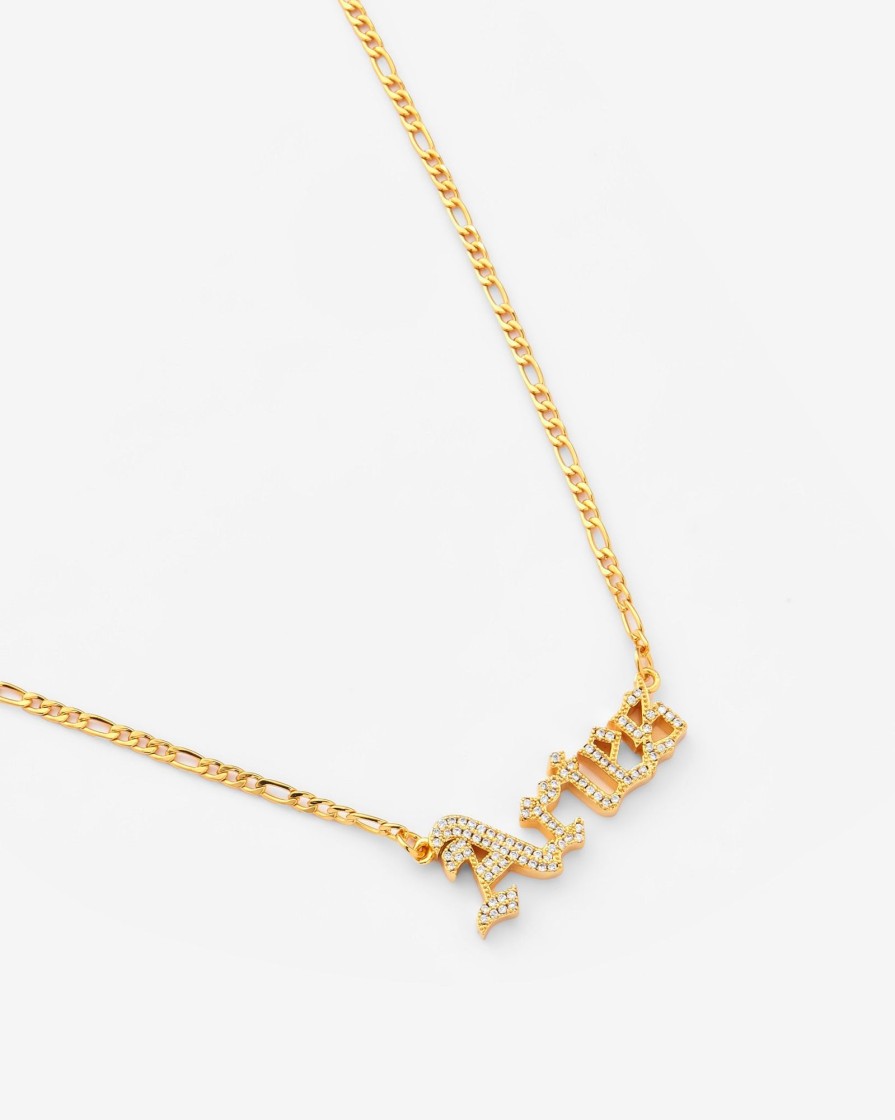 Necklaces | JWL-NECK Necklaces Iced Aries Zodiac Necklace - Gold