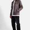 Outerwear | cernucci Outerwear Suedette Zip Through Jacket - Brown