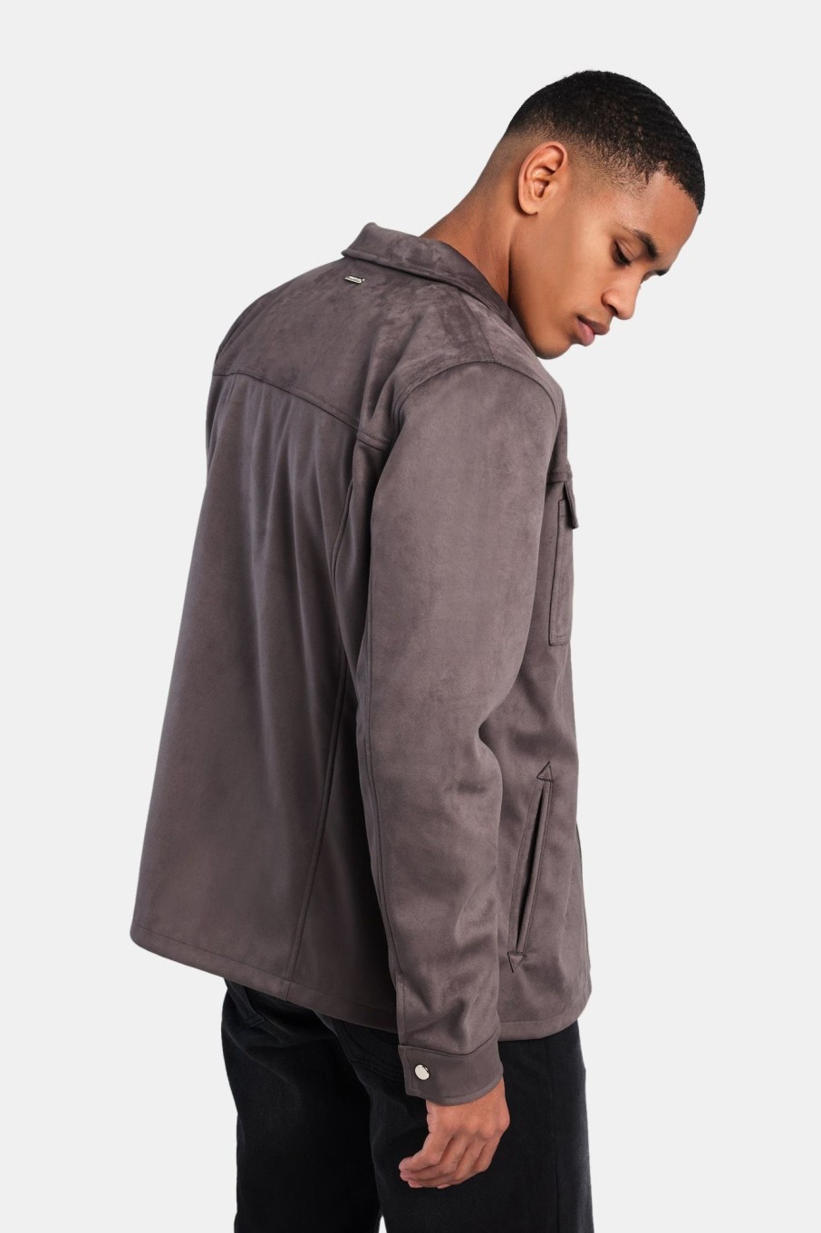 Outerwear | cernucci Outerwear Suedette Zip Through Jacket - Brown