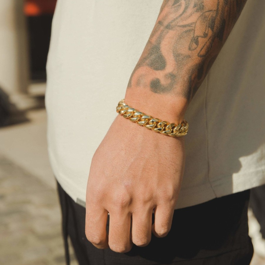 Bracelets & Bangles | cernucci Bracelets & Bangles 12Mm Miami Cuban Link Bracelet - Gold