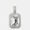 Pendants | JWL-PEND Pendants Womens Iced Gemstone Pendant - White