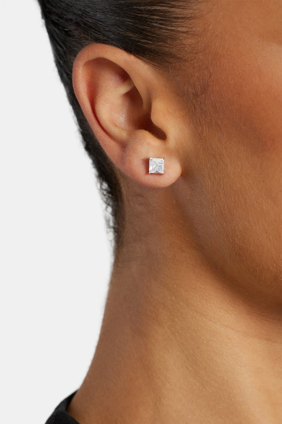 Iced Jewellery | JWL-EAR Iced Jewellery Womens 6Mm Square Cut Stud Earrings