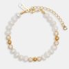 Pearl Necklaces & Bracelets | cernucci Pearl Necklaces & Bracelets Baroque Freshwater Pearl Gold Ice Ball Bracelet - Gold