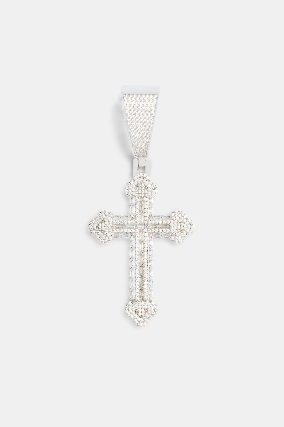 Cross Jewellery | cernucci Cross Jewellery 70Mm Iced Cz Pave Cross Pendant