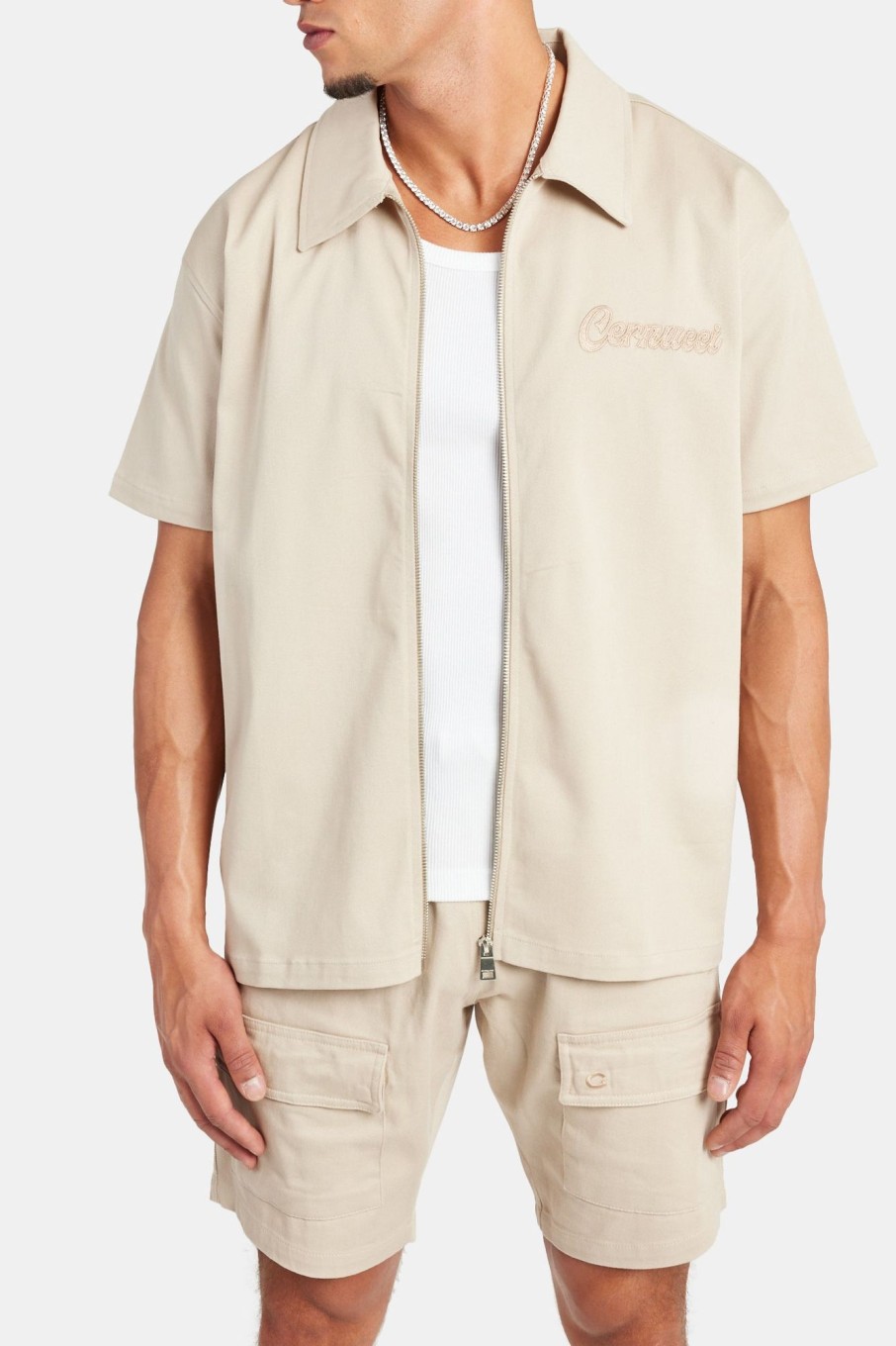 Shirts | CLO-TOP-SHIR Shirts Cernucci Zip Twill Shirt