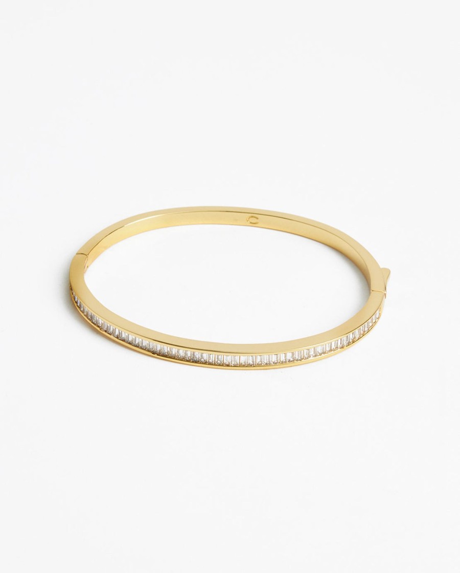 Bracelets & Bangles | JWL-BRA Bracelets & Bangles Baguette Bangle - Gold