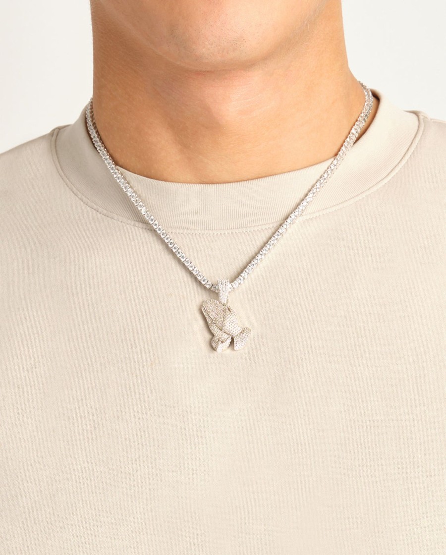 Pendants | cernucci Pendants Iced Praying Hands Pendant