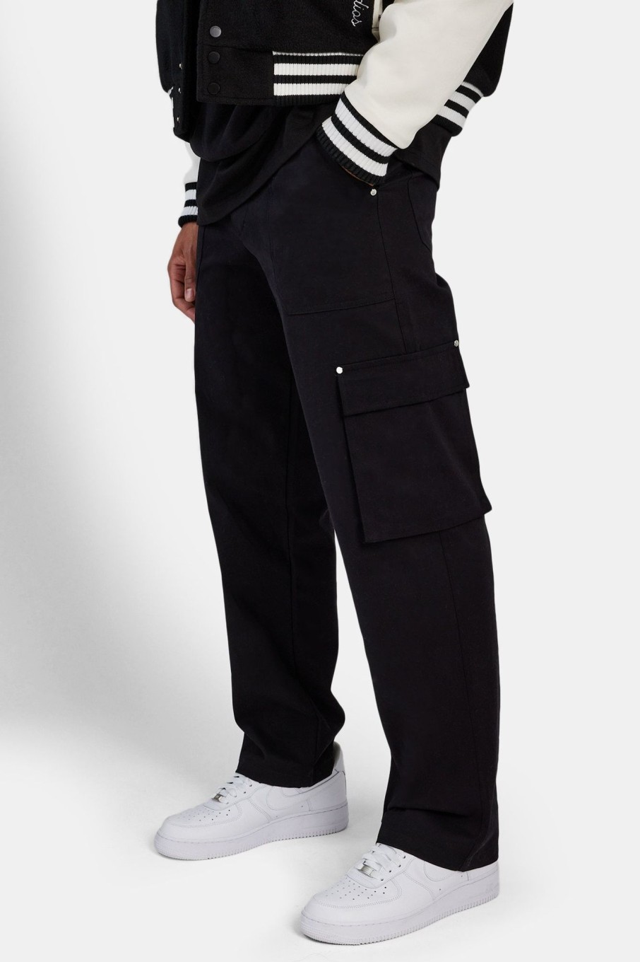 Trousers & Joggers | CLO-BOT-TRO Trousers & Joggers Relaxed Cargo Pocket Trousers - Black