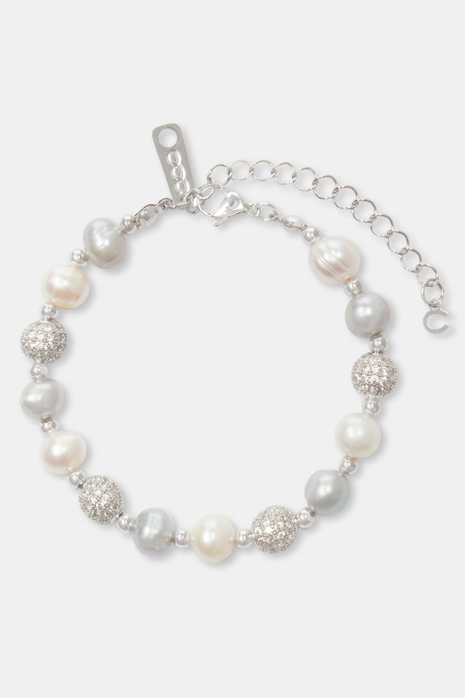 Pearl Necklaces & Bracelets | cernucci Pearl Necklaces & Bracelets Freshwater Pearl Ice Ball Bracelet - White