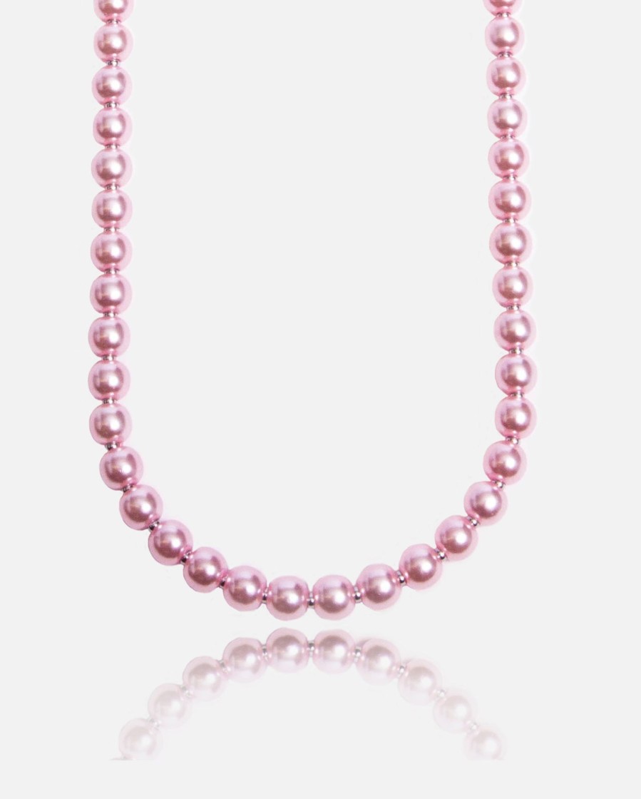 Pearls | JWL-NECK-PRL Pearls 6Mm Beaded Pearl Necklace - Pink