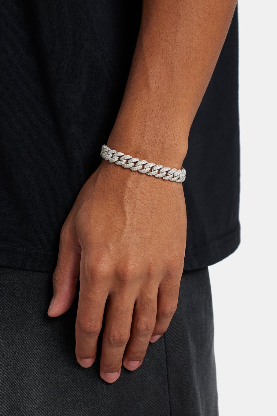 Iced Jewellery | JWL-BRA Iced Jewellery 8Mm Iced Cuban Bracelet