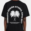 T-Shirts & Vests | cernucci T-Shirts & Vests Oversized Palm T-Shirt - Black