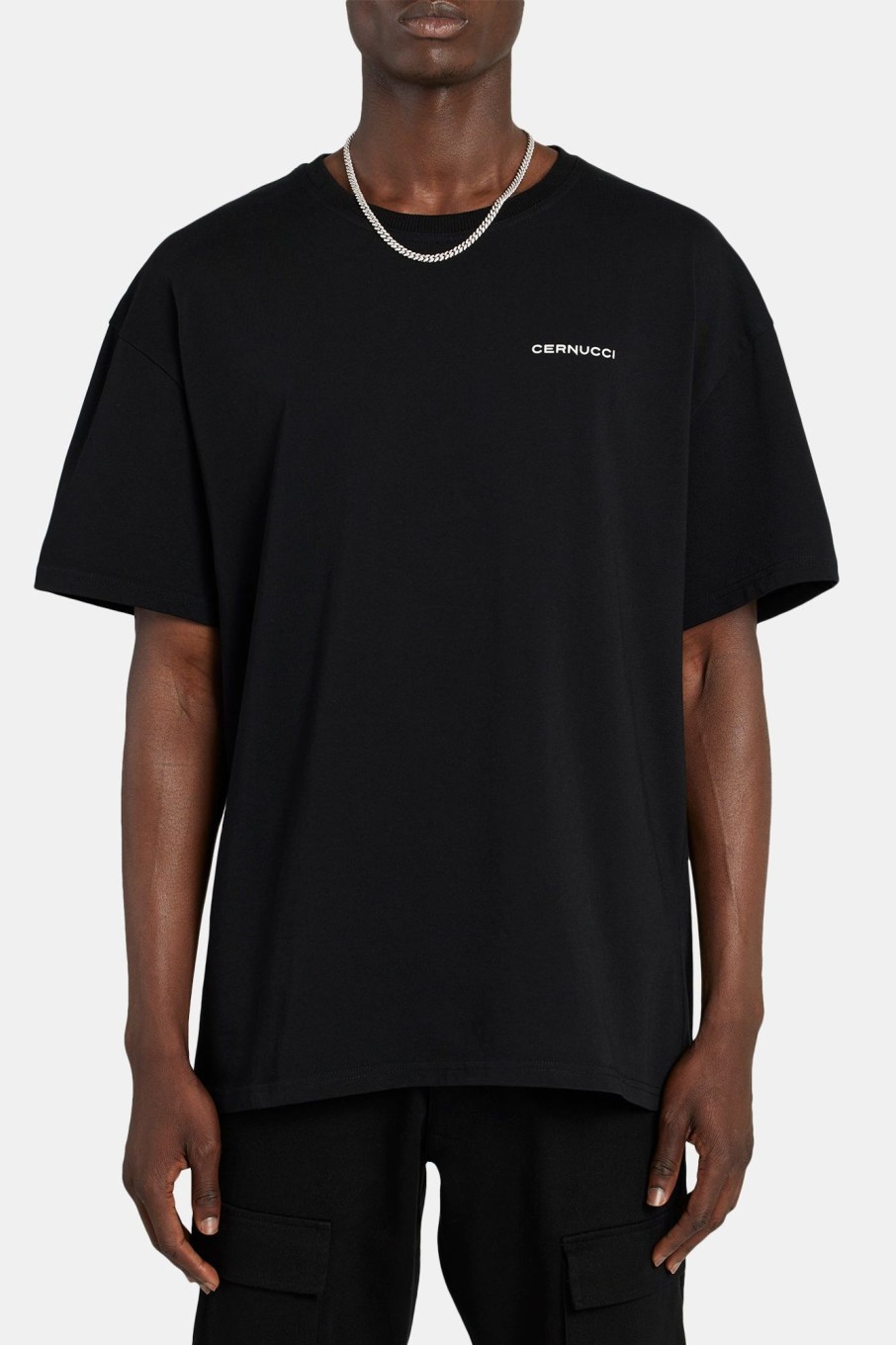 T-Shirts & Vests | cernucci T-Shirts & Vests Oversized Palm T-Shirt - Black