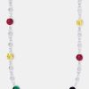 Iced Jewellery | cernucci Iced Jewellery Multi Iced Cz Gem U0026 Ball Chain Mix Chain - White