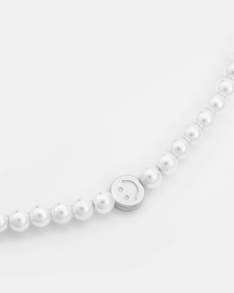 Necklaces | cernucci Necklaces 6Mm Pearl U0026 Face Motif Necklace