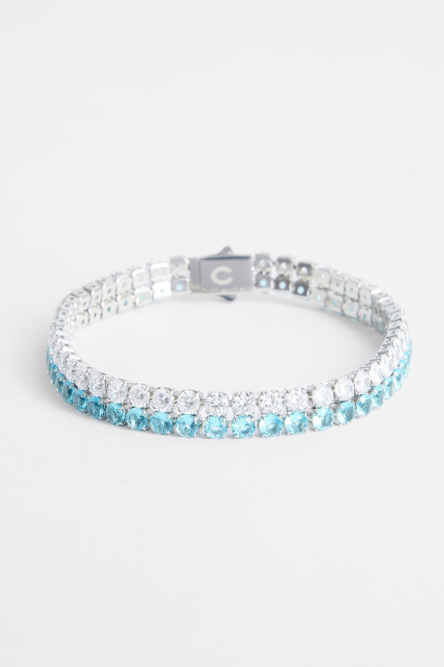 Bracelets & Bangles | cernucci Bracelets & Bangles Double Row Iced Blue Tennis Bracelet