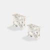 Earrings | cernucci Earrings 10Mm Square Cut Stud Earrings