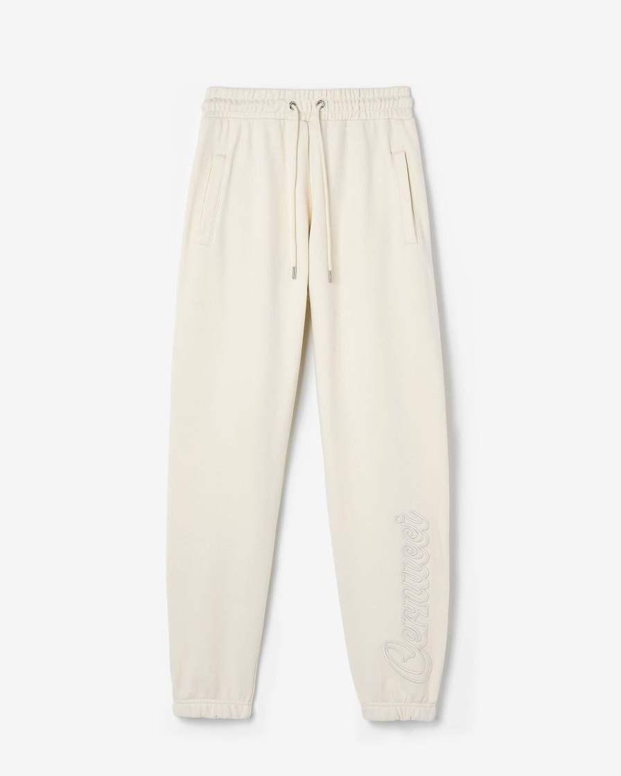 Trousers & Joggers | CLO-BOT-TRO Trousers & Joggers Cernucci Embroidered Jogger - Ecru