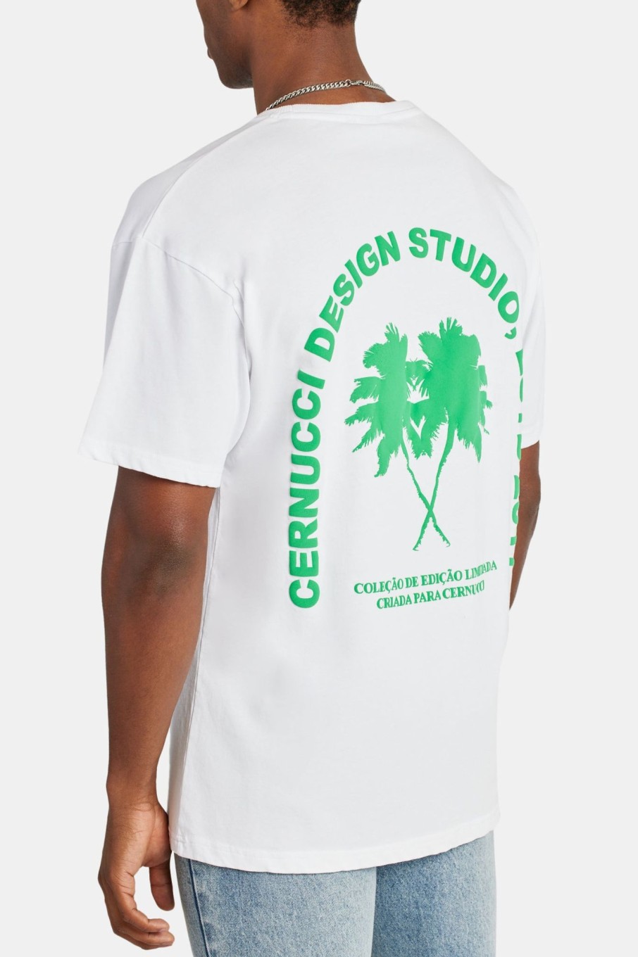 T-Shirts & Vests | cernucci T-Shirts & Vests Oversized Palm T-Shirt - White