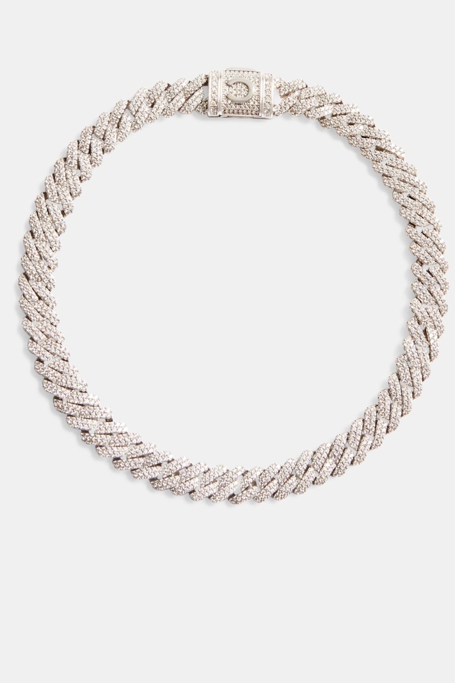 Iced Jewellery | cernucci Iced Jewellery Womens 10Mm Iced Prong Cuban Chain