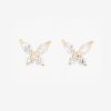 Iced Jewellery | JWL-EAR Iced Jewellery Iced Butterfly Earrings - Gold